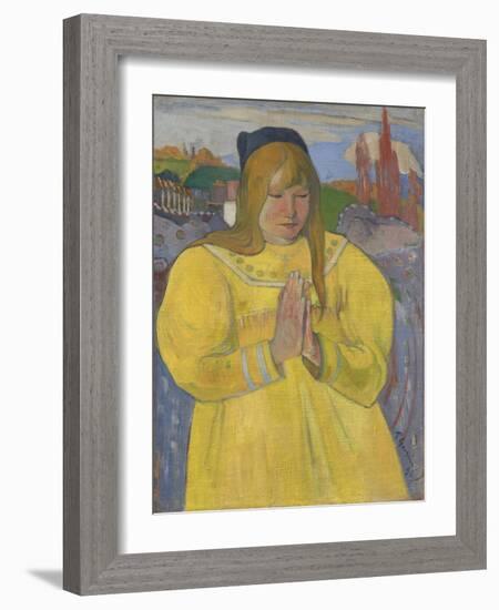 Young Christian Girl, 1894 (Oil on Canvas)-Paul Gauguin-Framed Giclee Print