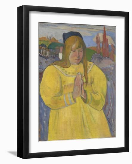 Young Christian Girl, 1894 (Oil on Canvas)-Paul Gauguin-Framed Giclee Print