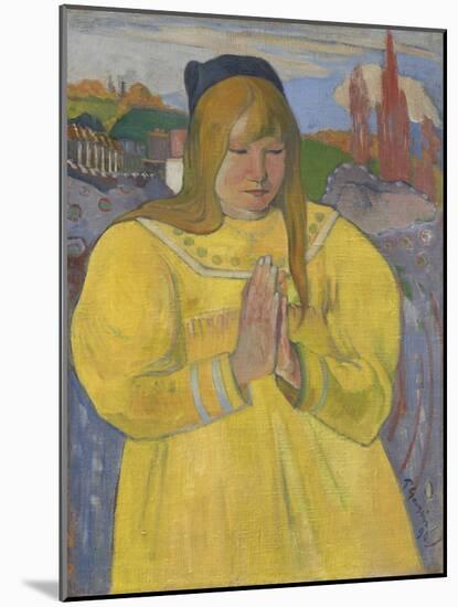 Young Christian Girl, 1894 (Oil on Canvas)-Paul Gauguin-Mounted Giclee Print