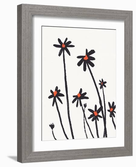 Young Coneflowers II-Jacob Green-Framed Art Print