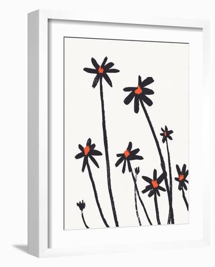 Young Coneflowers II-Jacob Green-Framed Art Print