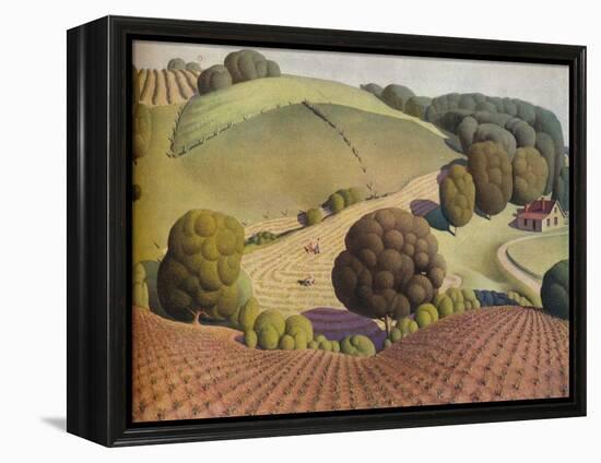 Young Corn, 1931, (1938)-Grant DeVolson Wood-Framed Premier Image Canvas