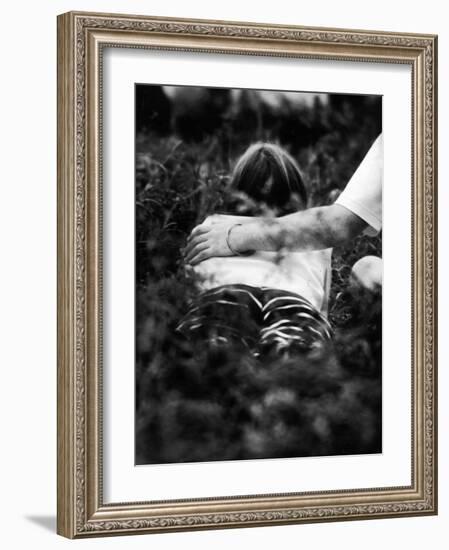 Young Couple at Woodstock Music Festival-Bill Eppridge-Framed Photographic Print