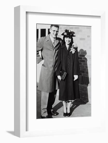 Young Couple, Ca. 1947-null-Framed Photographic Print