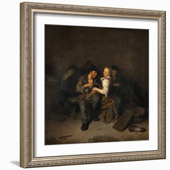 Young Couple in a Tavern, 1661-Cornelis Bega-Framed Giclee Print