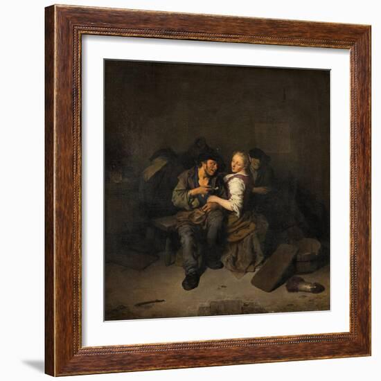 Young Couple in a Tavern, 1661-Cornelis Bega-Framed Giclee Print