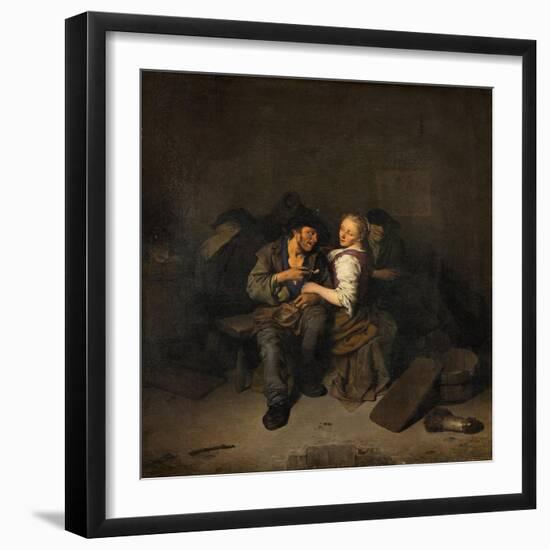 Young Couple in a Tavern, 1661-Cornelis Bega-Framed Giclee Print