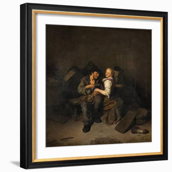 Young Couple in a Tavern, 1661-Cornelis Bega-Framed Giclee Print