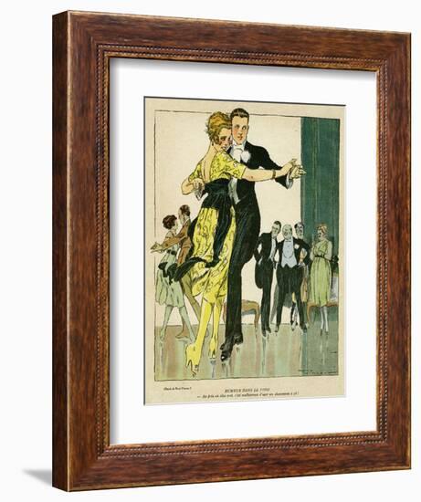 Young Couple Observed-René Vincent-Framed Art Print