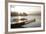 Young Couple on Pier, Sunset, Derwent Water, Cumbria, UK-Peter Adams-Framed Photographic Print