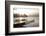 Young Couple on Pier, Sunset, Derwent Water, Cumbria, UK-Peter Adams-Framed Photographic Print