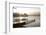 Young Couple on Pier, Sunset, Derwent Water, Cumbria, UK-Peter Adams-Framed Photographic Print