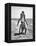 Young Couple Playing Leapfrog on the Beach-The Chelsea Collection-Framed Stretched Canvas