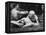 Young Couple Relaxing During Woodstock Music Festival-null-Framed Premier Image Canvas