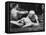 Young Couple Relaxing During Woodstock Music Festival-null-Framed Premier Image Canvas