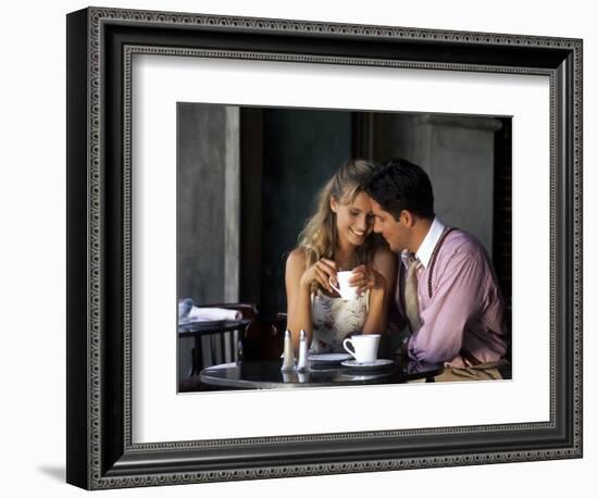 Young Couple Talking in Cafe-Bill Bachmann-Framed Photographic Print