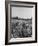 Young Couple Walking by a Grain Field-Ed Clark-Framed Photographic Print