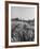 Young Couple Walking by a Grain Field-Ed Clark-Framed Photographic Print