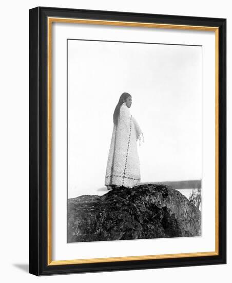 Young Cowichan Overlook-Edward S^ Curtis-Framed Giclee Print