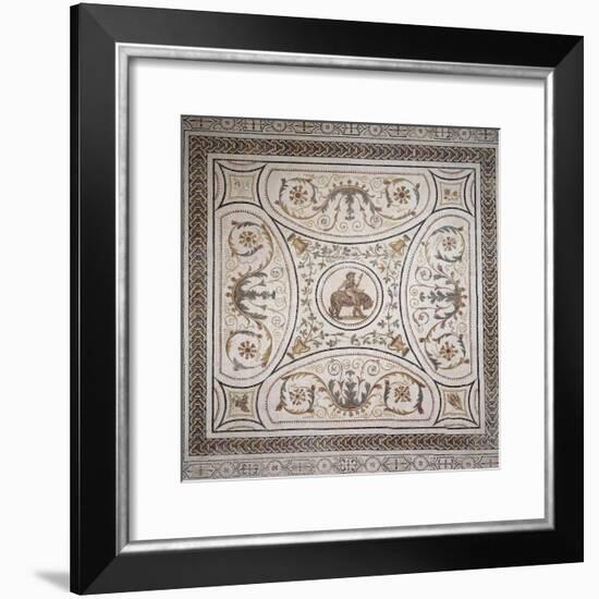 Young Dionysus Riding Tiger, Detail of Mosaic-null-Framed Giclee Print