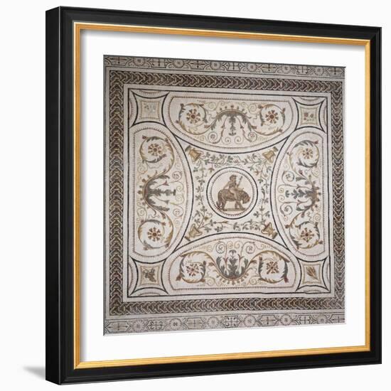 Young Dionysus Riding Tiger, Detail of Mosaic-null-Framed Giclee Print