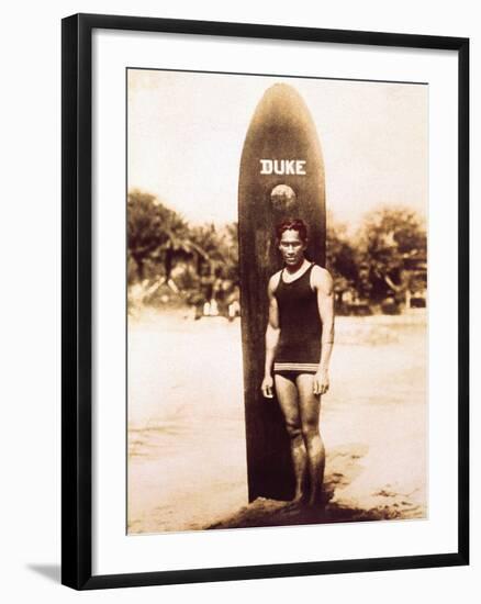 Young Duke Kahanamoku, Honolulu, Hawaii-null-Framed Giclee Print