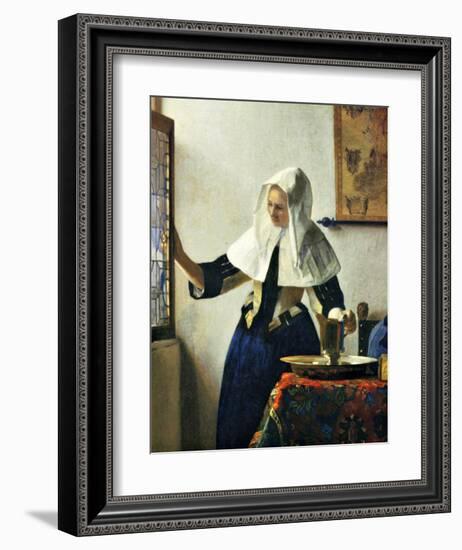 Young Dutch Woman with a Water Pitcher-Johannes Vermeer-Framed Giclee Print