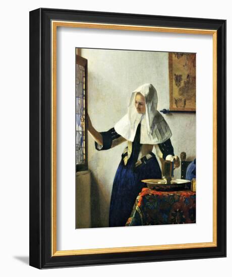 Young Dutch Woman with a Water Pitcher-Johannes Vermeer-Framed Giclee Print