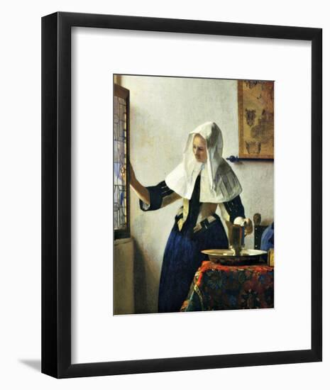 Young Dutch Woman with a Water Pitcher-Johannes Vermeer-Framed Giclee Print