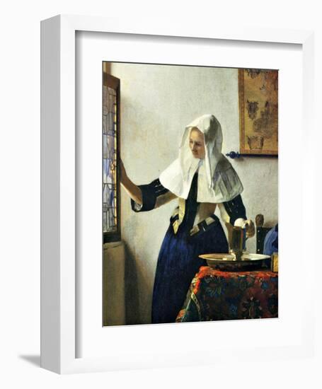 Young Dutch Woman with a Water Pitcher-Johannes Vermeer-Framed Giclee Print