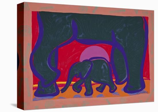 Young Elephant-Gerry Baptist-Framed Stretched Canvas