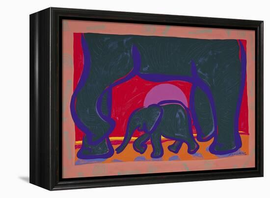 Young Elephant-Gerry Baptist-Framed Stretched Canvas