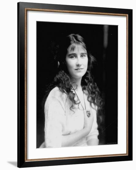 Young Elizabeth Bowes Lyon, the Future Duchess of York and Queen Mother of England-Emil Otto Hoppé-Framed Premium Photographic Print