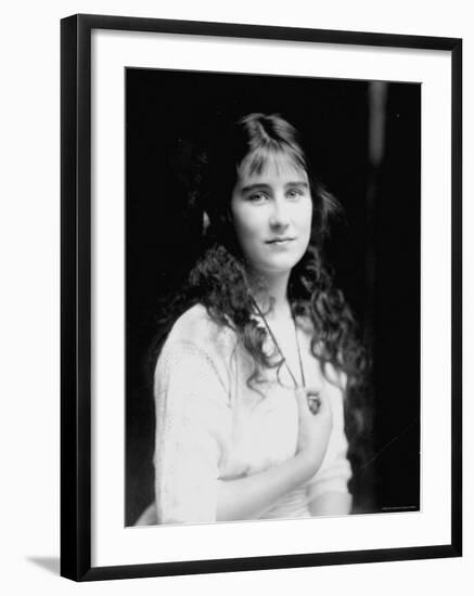 Young Elizabeth Bowes Lyon, the Future Duchess of York and Queen Mother of England-Emil Otto Hoppé-Framed Premium Photographic Print