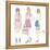 Young Fashion Girls Illustration. With Teen Females-cherry blossom girl-Framed Stretched Canvas