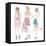 Young Fashion Girls Illustration. With Teen Females-cherry blossom girl-Framed Stretched Canvas