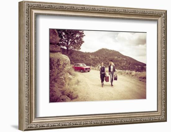 Young Fashionable Women Modeling Jewelry, Santa Fe, New Mexico-Julien McRoberts-Framed Photographic Print