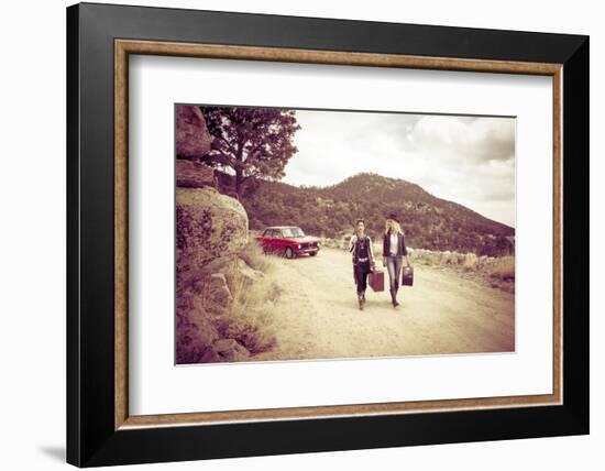 Young Fashionable Women Modeling Jewelry, Santa Fe, New Mexico-Julien McRoberts-Framed Photographic Print