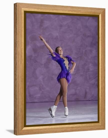 Young Female Figure Skater-null-Framed Premier Image Canvas