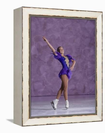 Young Female Figure Skater-null-Framed Premier Image Canvas