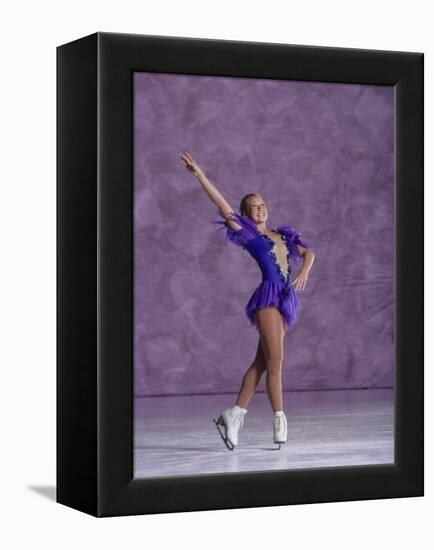 Young Female Figure Skater-null-Framed Premier Image Canvas