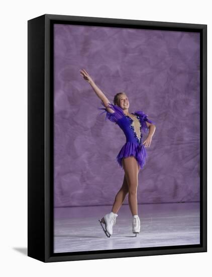 Young Female Figure Skater-null-Framed Premier Image Canvas