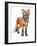 Young Fox, 2021, (mixed media on paper)-Mark Adlington-Framed Giclee Print