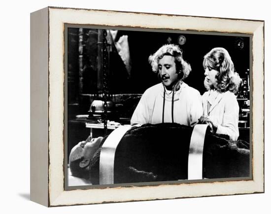 Young Frankenstein, from Left, Peter Boyle, Gene Wilder, Teri Garr, 1974-null-Framed Stretched Canvas