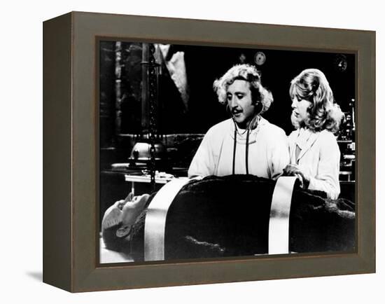 Young Frankenstein, from Left, Peter Boyle, Gene Wilder, Teri Garr, 1974-null-Framed Stretched Canvas