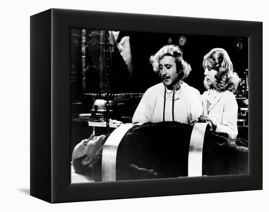 Young Frankenstein, from Left, Peter Boyle, Gene Wilder, Teri Garr, 1974-null-Framed Stretched Canvas