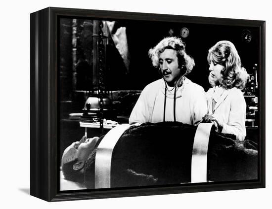 Young Frankenstein, from Left, Peter Boyle, Gene Wilder, Teri Garr, 1974-null-Framed Stretched Canvas