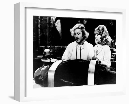 Young Frankenstein, from Left, Peter Boyle, Gene Wilder, Teri Garr, 1974-null-Framed Photo