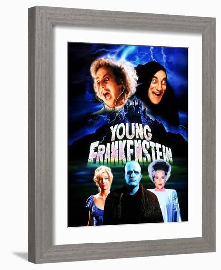 Young Frankenstein, Gene Wilder, Marty Feldman, Teri Garr, Peter Boyle, Madeline Kahn, 1974-null-Framed Art Print