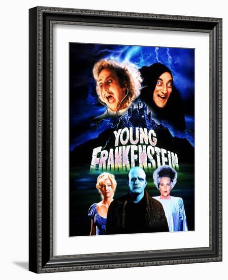 Young Frankenstein, Gene Wilder, Marty Feldman, Teri Garr, Peter Boyle, Madeline Kahn, 1974-null-Framed Art Print